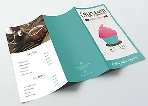 بروشور طباعه || مسلفن مات / اضافة طوية +30$  اضافة سبوت بارز +70 دولار