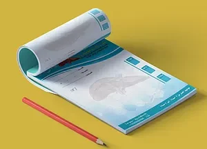 دفتر طباعه || دفتر وصفات طبية مصمغ من الاعلى فئة 50 ورقة طباعة ملونة